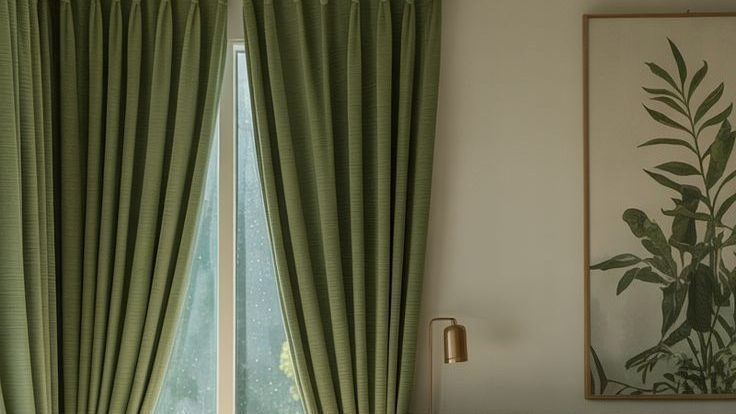 7 Penyebab Gorden Mudah Rusak dan Bagaimana Cara Mengatasinya 4 Modern Bedroom with Green Curtains Cozy Stylish Design Ideas edited 2