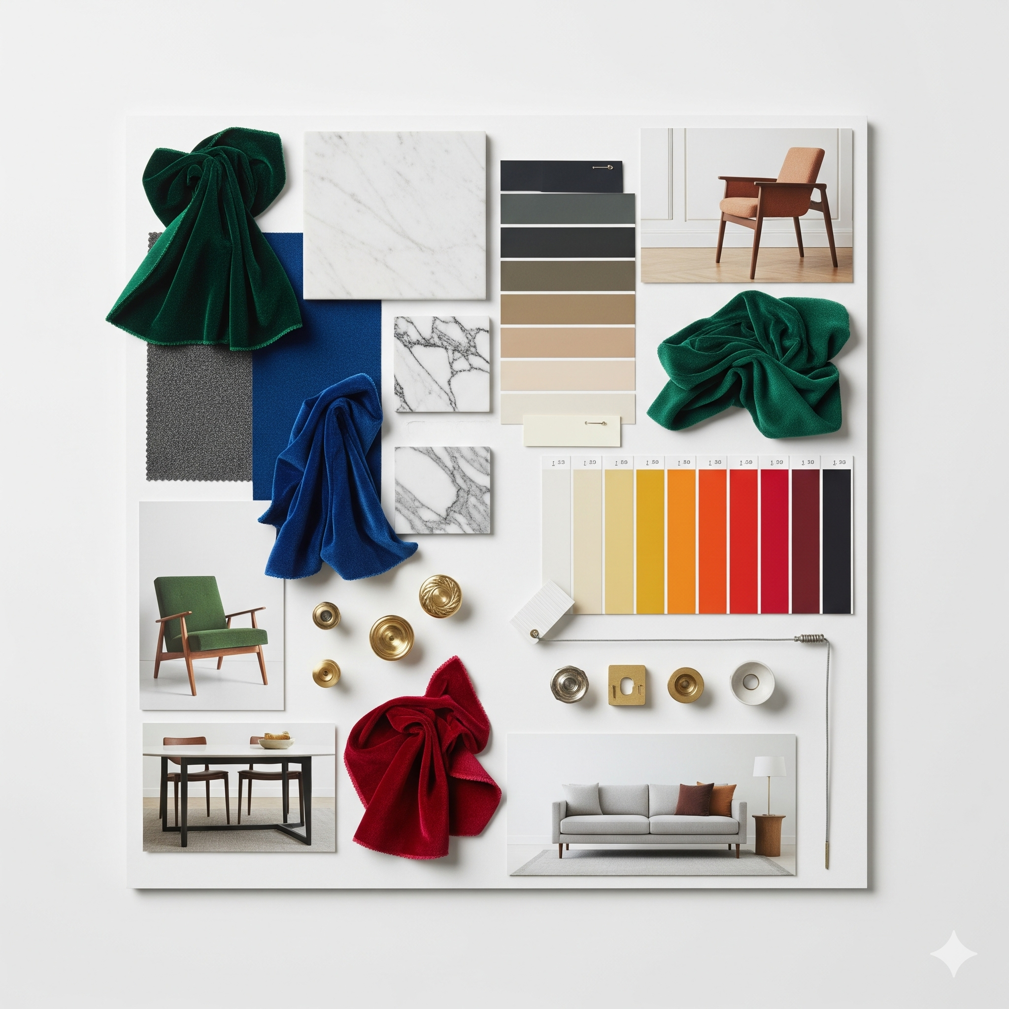 mood board yang cantik dan terorganisir