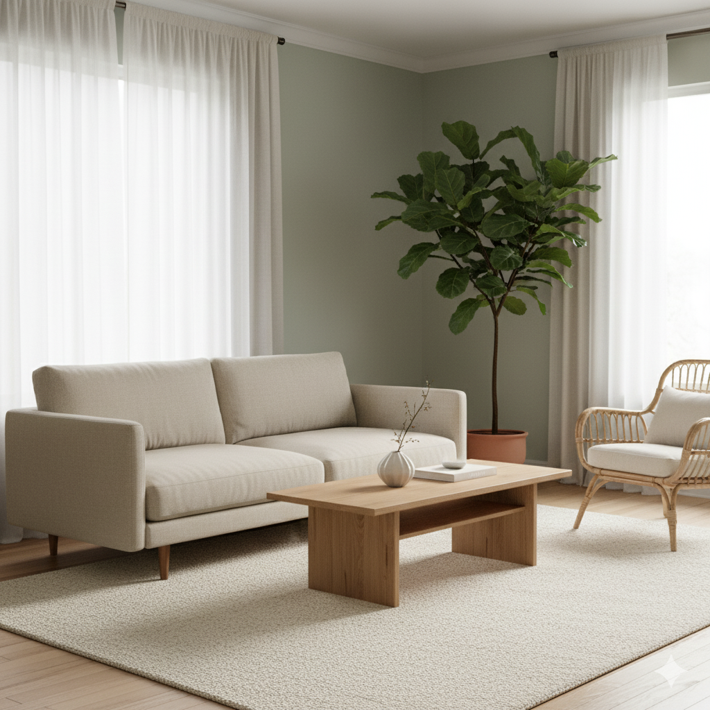 Japandi Design: 7 Elemen Kunci untuk Menciptakan Ruang yang Tenang 2 ruang tamu gaya japandi
