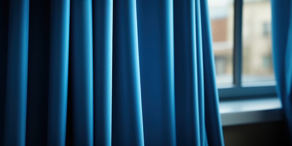 7 Manfaat Blackout Curtain yang Baik Bagi Rumahmu dan Keluargamu 3 elegant blue drapes surrounding window