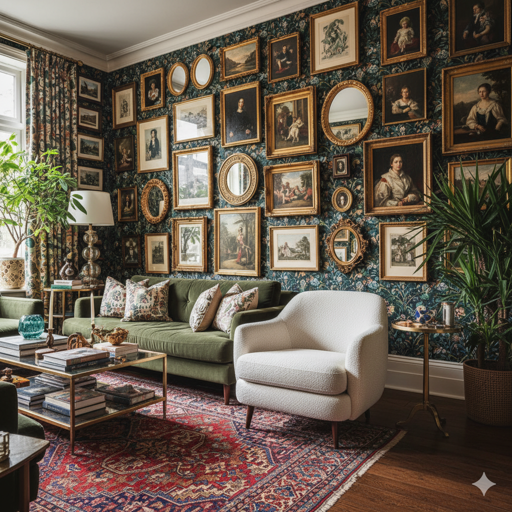 Seni Maximalism: Cara Menata Ruangan Ramai Tanpa Terlihat Berantakan 6 ruang negatif sofa