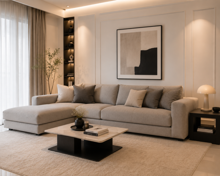 Interior Monokrom Konsep
