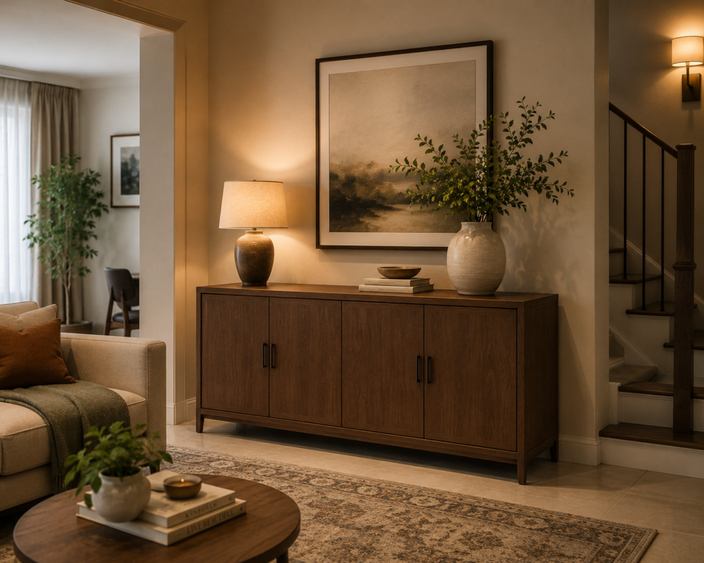 Sideboard sebagai storage serbaguna dalam interior rumah